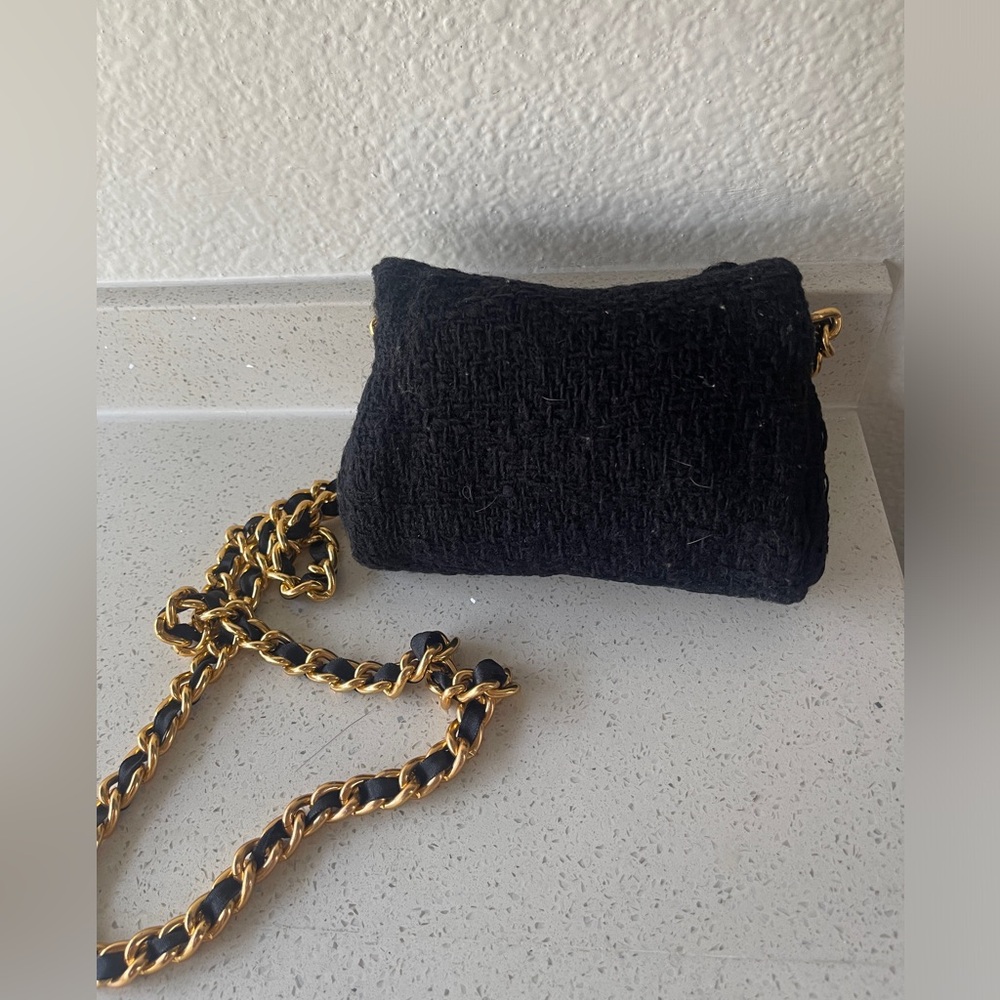 Vintage Fleur-de-Lis Mini Crossbody Purse - Picture 4 of 5